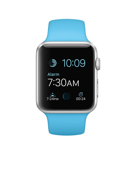 Apple Watch Sport 42mm Silver Aluminum Case with Blue Sport Band